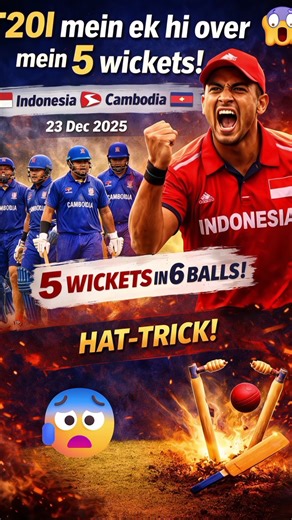 T20I mein ek over mein 5 Wickets 😱#cricketfacts #ipl2026 #cricketshorts #viral #cricket #sportsfacts