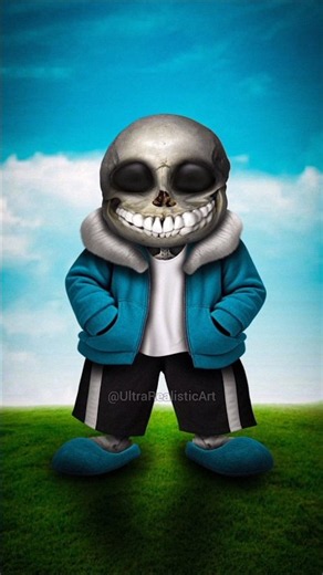 Sans 💀✨ #realistic #sans #undertale #megalovania #art #shorts