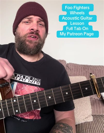 Foo Fighters-Wheels-Acoustic Guitar Lesson #foofighters #davegrohl #acousticcovers #acousticguitarist #tiktokguitar @Foo Fighters @DaveGrohl @Rock Music TikTok @RockMusic