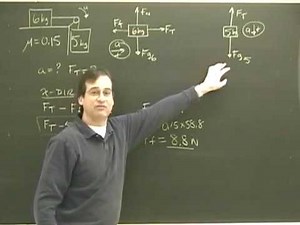 Physics Pulley Problem w/Friction Part 2 Lesson