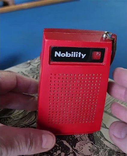 Nobility Vintage Transistor Radio. Pocket Radio. 1970s Retro Red