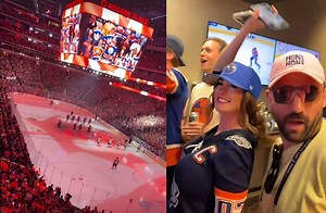 In Photos: Viral Oilers girl Kait who landed Playboy gig celebrates team's Game 6 win in style with Paul Bissonnette and others