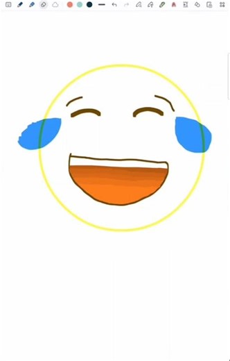 Draw the 😂 Laughing Emoji in 1 Minute! #drawing #emoji #shorts
