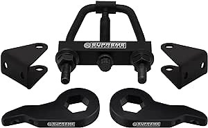 Supreme Suspensions - 3" Front Leveling Kit with Shock Extenders & Torsion Tool for 88-99 K2500/K3500, 00-10 Silverado/Sierra HD-Series, 03-10 Hummer H2 2WD 4WD - Mystery Box Included with Purchase