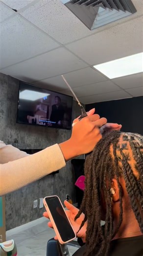 West Palm Beach , Fl on Instagram: "Style : invisible locs over locs ( waist length ) #invisiblelocs #explorepage #palmbeachhairstylist #locs #fyp"