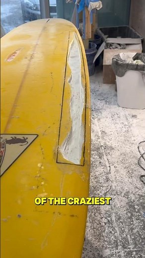 Biggest Surf Rail Repair Ever ! #dingrepair #diy #shorts #surf #educational