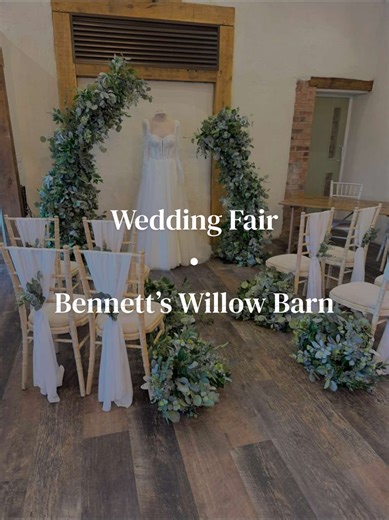 Nothing we love more than meeting couples in person 🤍 So many great conversations today with couples & fellow suppliers at @Bennetts Willow Barn Weddings for their winter wedding fair! 🫶🏼 All decor styling by us, tablescapes in layered greens, warm browns & soft blush pink and gorgeous simple greenery for an intimate ceremony set up ✨