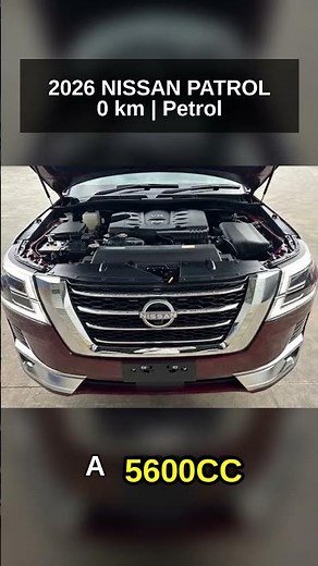 2026 NISSAN PATROL\n\nAbout: The 2026 NISSAN PATROL is a high-performance SUV that combines ...