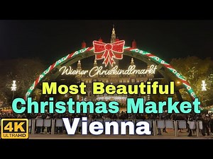 Vienna Christmas Markets 2024, Rathausplatz Walking Tour 4K UHD