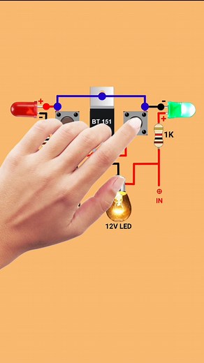 How to control load with button using Transistor#electronics #reelschallenge | K n electric
