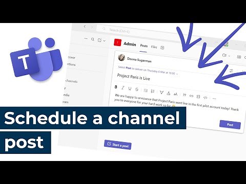 Microsoft Teams - Schedule a post in Teams channels for later