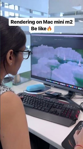 Rendering on mac mini m2 be like #macminim2 #blender