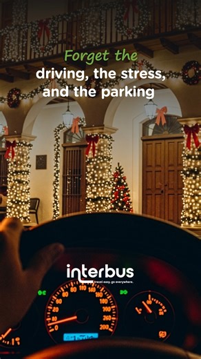 Interbus - Shuttles and Private Service on Instagram: "Skip the traffic, skip the stress — this Christmas, give yourself the gift of a peaceful trip. 🎄✨ ​ Ride with Interbus and enjoy comfort, safety, and a totally hassle-free experience from start to finish. Relax, unwind, and let us take care of the road while you enjoy the holiday season. 🚐​ 👉 Book at interbusonline.com"