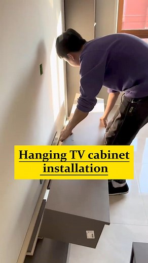63K views · 92 reactions | Hanging TV cabinet installation.#kitchencabinets #kitchencabinet #kitchen #customkitchencabinets #kitchencabinetfactory #chinakitchenfactory #fyp #foryou #viral #aleadhome #aleadcustom | Alead Kitchen & Wardrobe Custom | Facebook