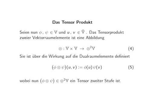 Tensoren und Vektorfelder