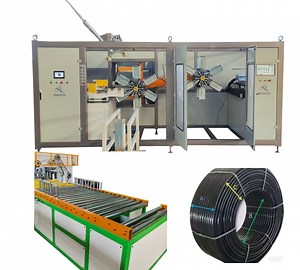 [Hot Item] 16-32mm Automatic Pipe Coiler with Wrapping for Extruder Machine