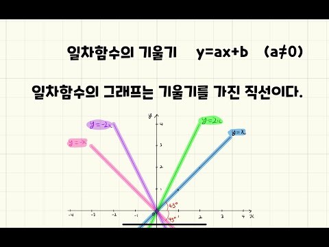 일차함수의 기울기 그리고 상수함수