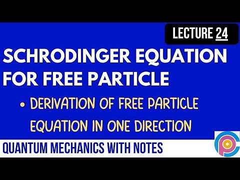 Schrodinger Equation for Free Particle | Derivation of Free Particle Equation in One Direction