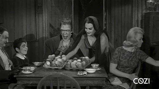6.5K reactions · 377 shares | Morning!? Sure, it's always SEEMS like nighttime at 1313 Mockingbird Lane... but start your day right, let us serve you some of the famous Lily Munster breakfast popovers! Watch #TheMunsters every weekday starting a 8 AM/7C. | Cozi TV | Facebook