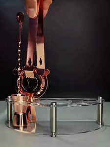 Cocktail Shaker Set with Stand, Cocktail Shaker Bartender Kit: Bar Tool Set, Drink Mixing Includes Martini Shaker,Strainer,Jigger,Bar Mixer Spoon,Muddler, Pourer, Bottle Stopper (Rose Gold)