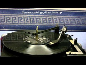 Comparing the sound quality of ceramic and magnetic phono cartridge types.