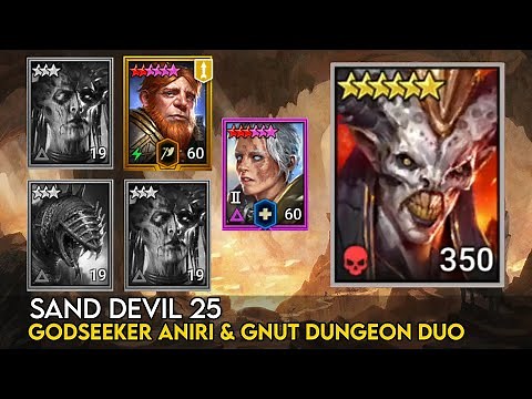 Sand Devil 25 Godseeker Aniri & Gnut Dungeon Duo | Raid Shadow Legends Guide