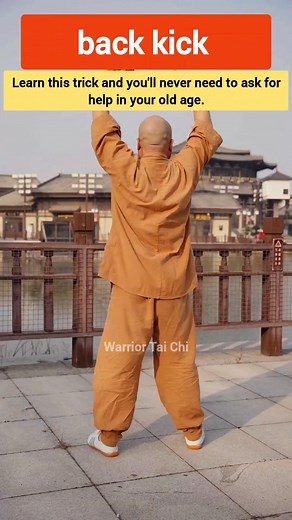 Back kick with a slap—master this move and stay strong without needing help. #backworkout #oldage #legs #helpfultips #healthandwellness #hunchback #stretching | Warrior Tai Chi