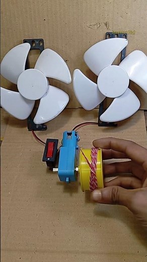 Metal gear motor powering 4-wing tow propeller #DIYProject #invention #dcmotor