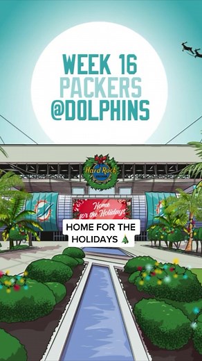 Home for the holidays ☺️🎄 (👨‍🎨: Chris Rathbone) #art #miamidolphins #holidays