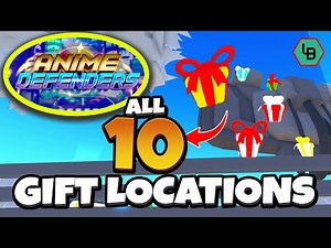 All 10 Christmas Gift/Present Locations in Anime Defenders | Roblox