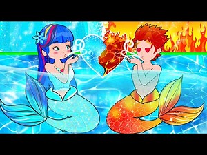 HOT PRINCE and COLD PRINCESS! Elemental Love Story | Poor Princess Life Animation