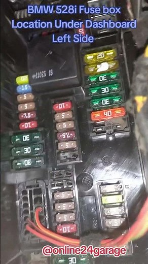 BMW 528i Fuse box Location Under Dashboard Left Side