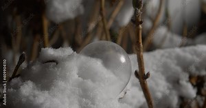 Motion controlled time lapse sequence of freezing bubbles