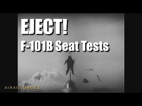 McDonnell F-101B Voodoo Weber ejection seat tests Edwards AFB, Rocket Sled Track, NARA, Airailimages