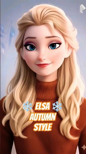 Frozen Elsa Cute Transformation ❄️ Elsa Frozen Autumn Hairstyle #elsa #glowup #disney #frozen