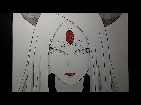 How to draw Kaguya Otsutsuki | Naruto (480)
