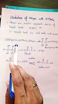 Oxidation of alkyne with KMnO4 #chemistrypage #oxidationofalkynewithkmno4 #viral #shorts #shortvideo