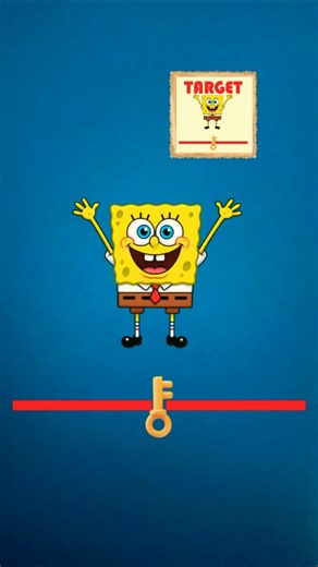 SpongeBob's Happy Key Challenge: Unlock the Joy! 🗝️💛 #shorts #trending