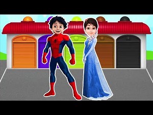 Shiva ANTV Transform into Elsa vs Spiderman Learn Colors