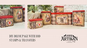 Did you know you can DIY decoupage paper with tissue from your stash and a couple of IOD stamps? Instead of buying a bunch of specialty papers, grab some tissue, your favorite IOD decor ink, and a stamp like Christmas Post. Stamp your design, then flip the tissue over and brush a light coat of white chalk-style paint on the back to help all those details pop on your project. Once it’s dry, use a wet paintbrush to draw a water line where you want to tear, then gently pull the paper back. You’ll r