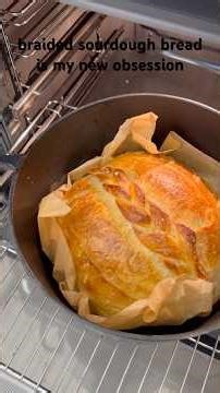 Braided sourdough bread scoring tutorial #sourdoughbread #asmr #bread #baking