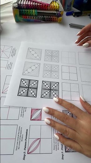 Step by step zentangle patterns #zentangleart #zentanglelegend #zentanglepatterns #mindfuldrawing