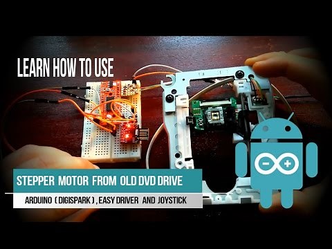 Control stepper motor from DVD drive using arduino (Digispark) and joystick module