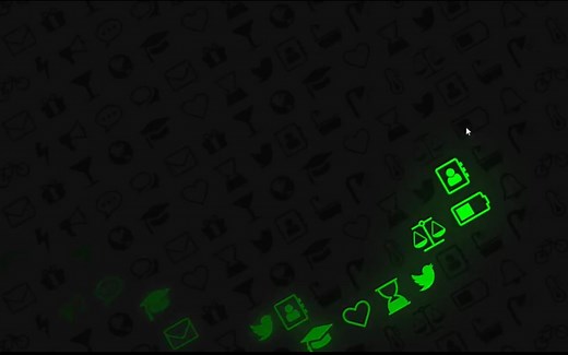 图标 CSS 动画背景