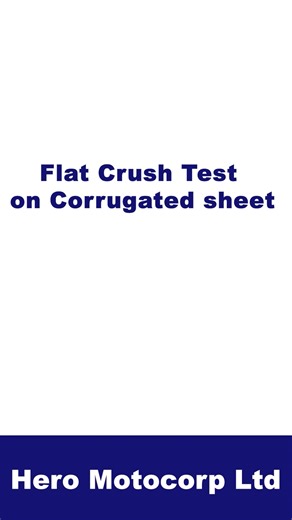 Flat Crush Test on Corrugated sheet_1