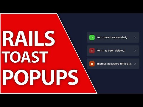 Toast Notifications with Tailwind and Stimulus | Ruby On Rails 7 Tutorial