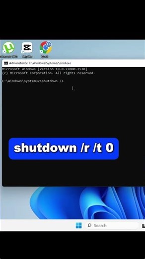 This command will shut down your pc instantly #tutorial #shorts