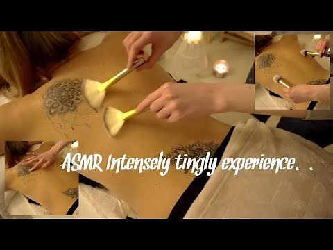 ASMR Intensely tingly treatment with makeup brushes | Finger tracing & gentle massage (soft spoken)