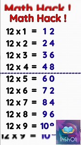 trick to solve table of 12