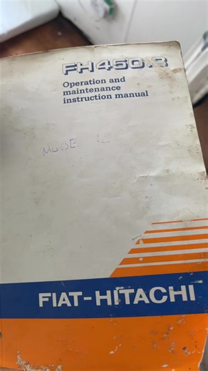 Operators manual to suit fiat hitachi fh450-3